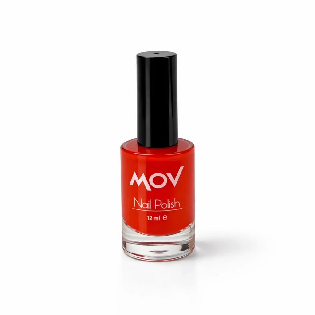 Mov Nail Polish No. 10 Light Red High-Shine Nail Lacquer