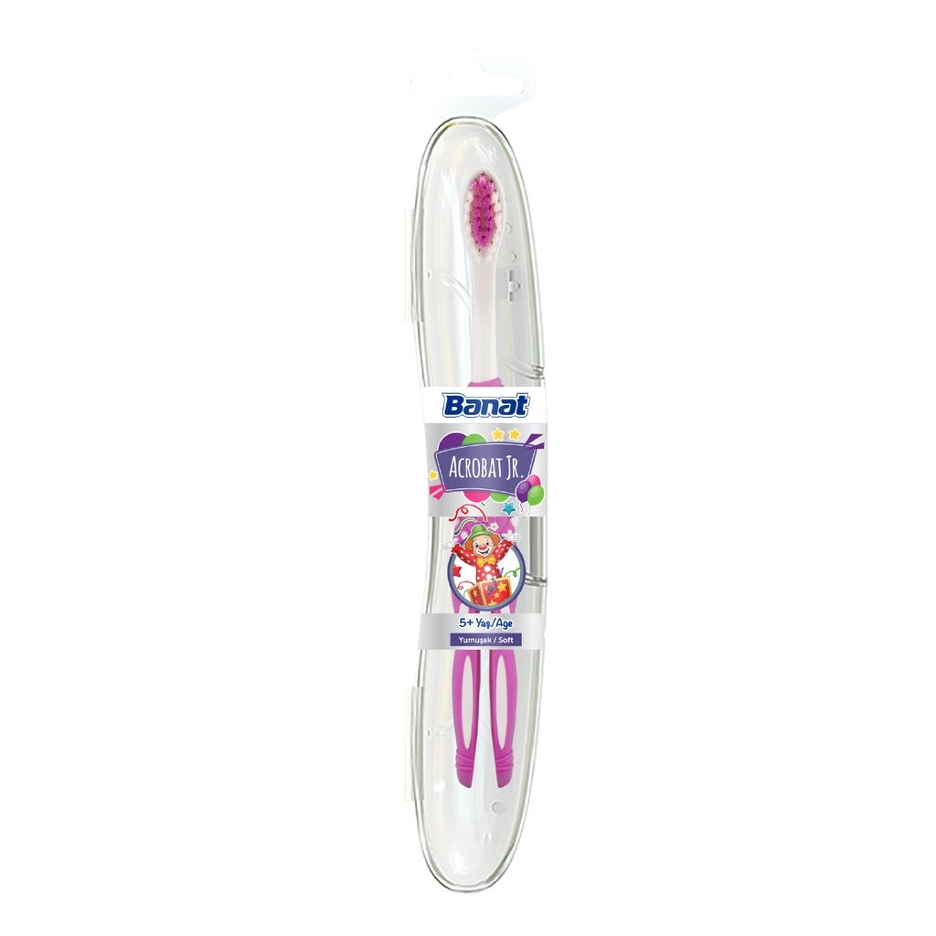Banat Acrobat Soft Toothbrush with Travel Case, 1 Count