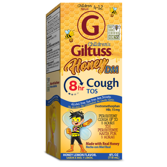 Giltuss Honey DM 8 Hrs Cough Suppressant Cherry Flavor (4 oz)
