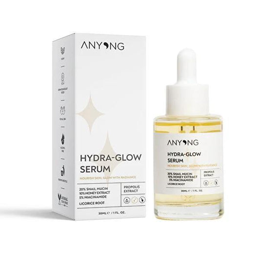 Anyong Hydra Glow Serum 30ml - Hydrating, Brightening & Anti-Aging Niacinamide Serum with Hyaluronic Acid for Uneven Skin Tone