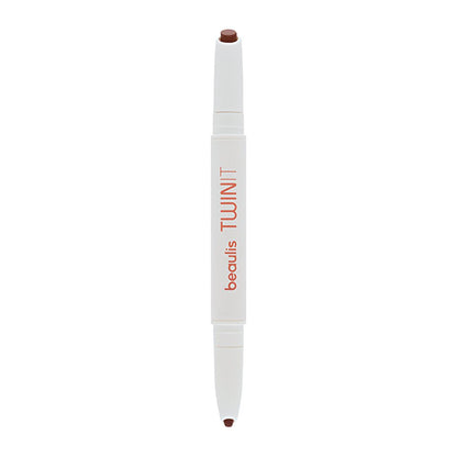 Beaulis Twin It Cream Brown Dual Ended Lipstick & Lip Liner:  Long-Lasting, 2-in-1 Lip Contour, Define & Color - Portable Beauty.