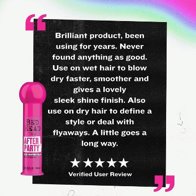 TIGI Bed Head After Party Super Smoothing Cream 3.38 fl oz - Imperfect Container