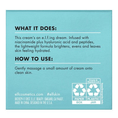 e.l.f. Holy Hydration! Face Cream 1.8oz - Imperfect Box