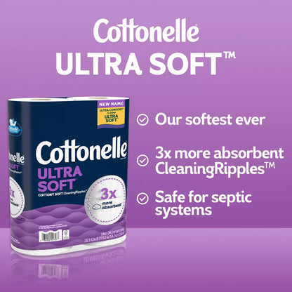 Cottonelle Ultra Soft Toilet Paper - 12 Mega Rolls