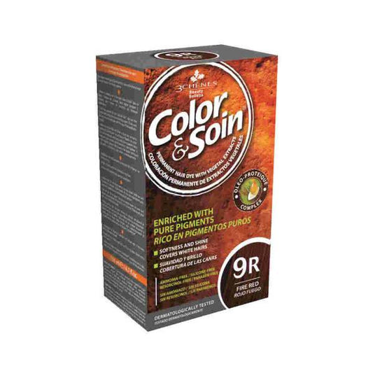 Color&Soin Natural Fire Red Hair Dye - Ammonia-Free, Paraben-Free, Plant-Based Hair Color