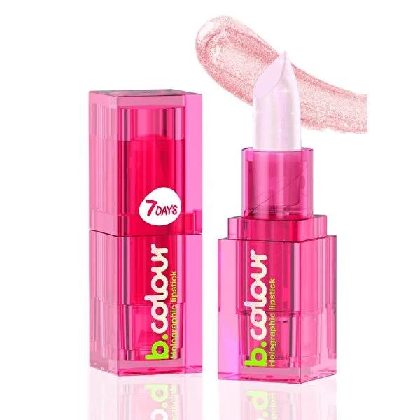 7Days B.Colour Barbie Holographic Lipstick - Vegan, Moisturizing, Trendy Lip Color