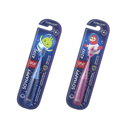 Splat Ultra Junior Kids Toothbrush - Extra Soft, Silver Ion, BPA Free