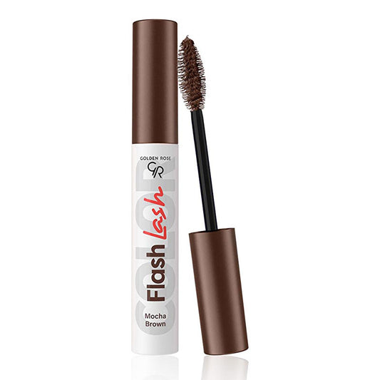 Golden Rose Flash Lash Mocha Brown Mascara: Intense Color, Waterproof, Long Lasting Volume & Smudge-Proof Formula