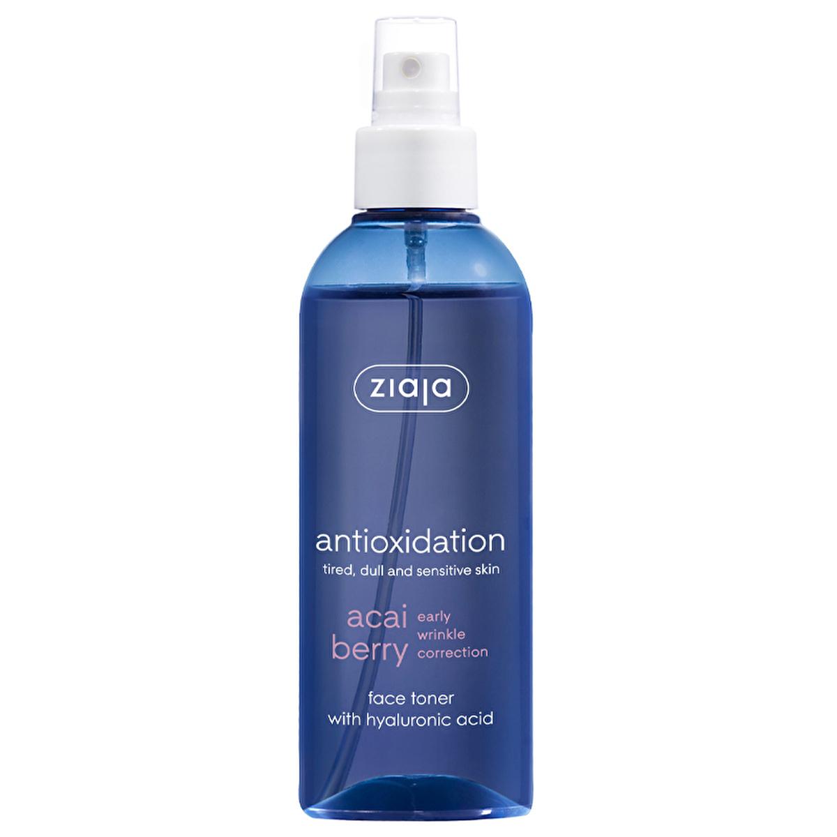 Ziaja Facial Toner with Hyaluronic Acid & Acai Berry Extract - Natural, Vegan Skincare for Hydration & Toning