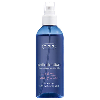 Ziaja Facial Toner with Hyaluronic Acid & Acai Berry Extract - Natural, Vegan Skincare for Hydration & Toning