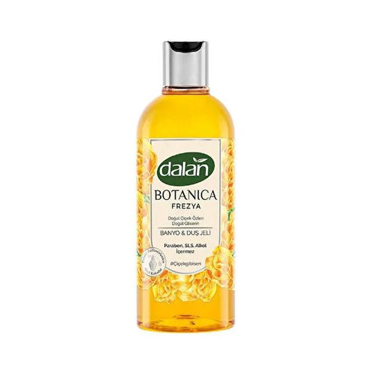 Dalan Botanica Frezya Natural Shower Gel, 16.91 fl oz - Gentle Floral Fragrance Body Wash, Paraben-free & SLS-free