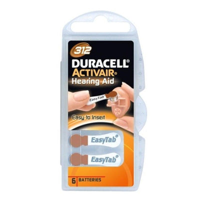 Duracell Activair Size 312 Hearing Aid Batteries Long Lasting