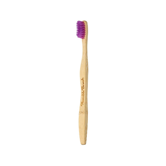 Humble Adult Medium Bristle Manual Toothbrush Pink - Gentle on Gums, Everyday Cleaning, Oral Hygiene