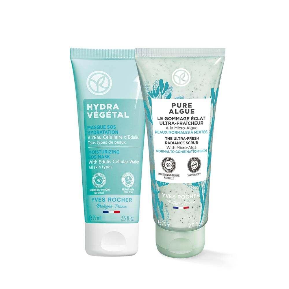 The Body Shop Skincare Set for Dry Skin - Hydrating Mask and Exfoliating Peeling for Weekly Routine