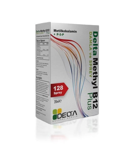 Delta Methyl B12 Plus: Fast-Absorbing Vitamin B12 Supplement Spray - Active Methylcobalamin, B6 & Herbal Sweetener