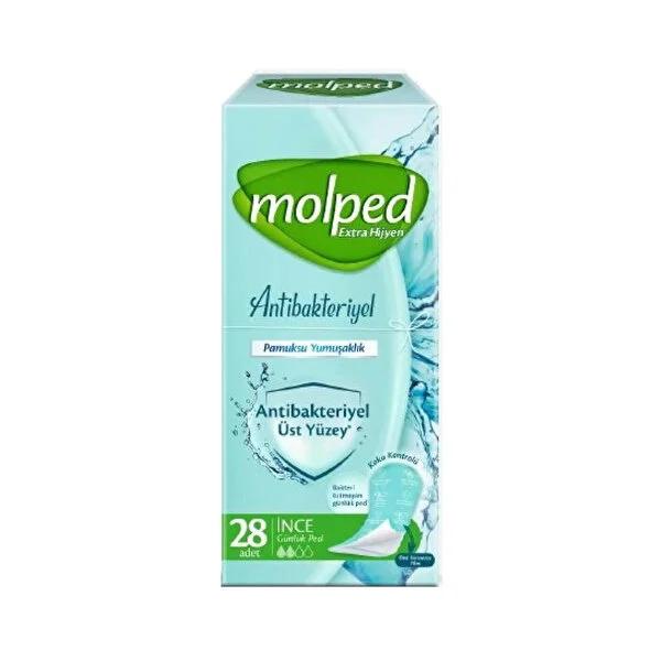 Molped Antibacterial Daily Pads - 28 Count, Breathable & Comfortable Feminine Hygiene Products for Women