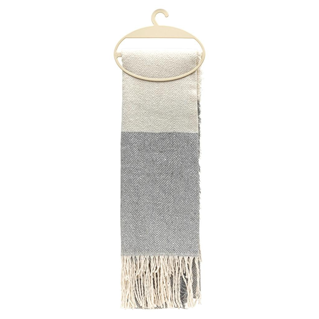 Eklips Ecru and Grey Scarf for Cozy Warmth