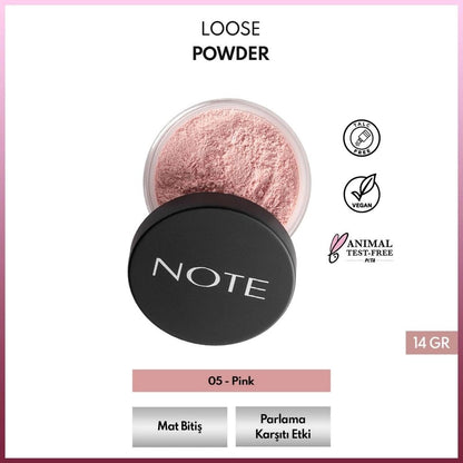 Note Pink Loose Powder Brightening Setting Makeup