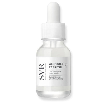 SVR Ampoule Refresh: Anti-Wrinkle Eye Cream - Reduce Fine Lines, Moisturize & Refresh Sensitive Skin - Caffeine + Metal Applicator