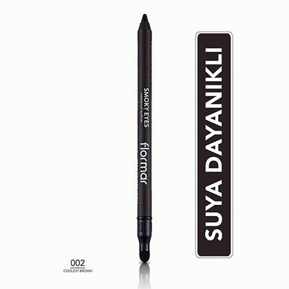 Flormar Coolest Brown Smoky Eyes Waterproof Eyeliner Pencil: Smudge-Proof, Long-Lasting Matte Brown Eyeliner for Effortless Smoky Eyes