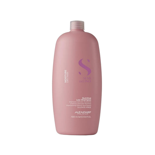Alfaparf Semi Di Lino Moisture Nutritive Low Shampoo 1000ml - Moisturizing Shampoo for Dry or Damaged Hair
