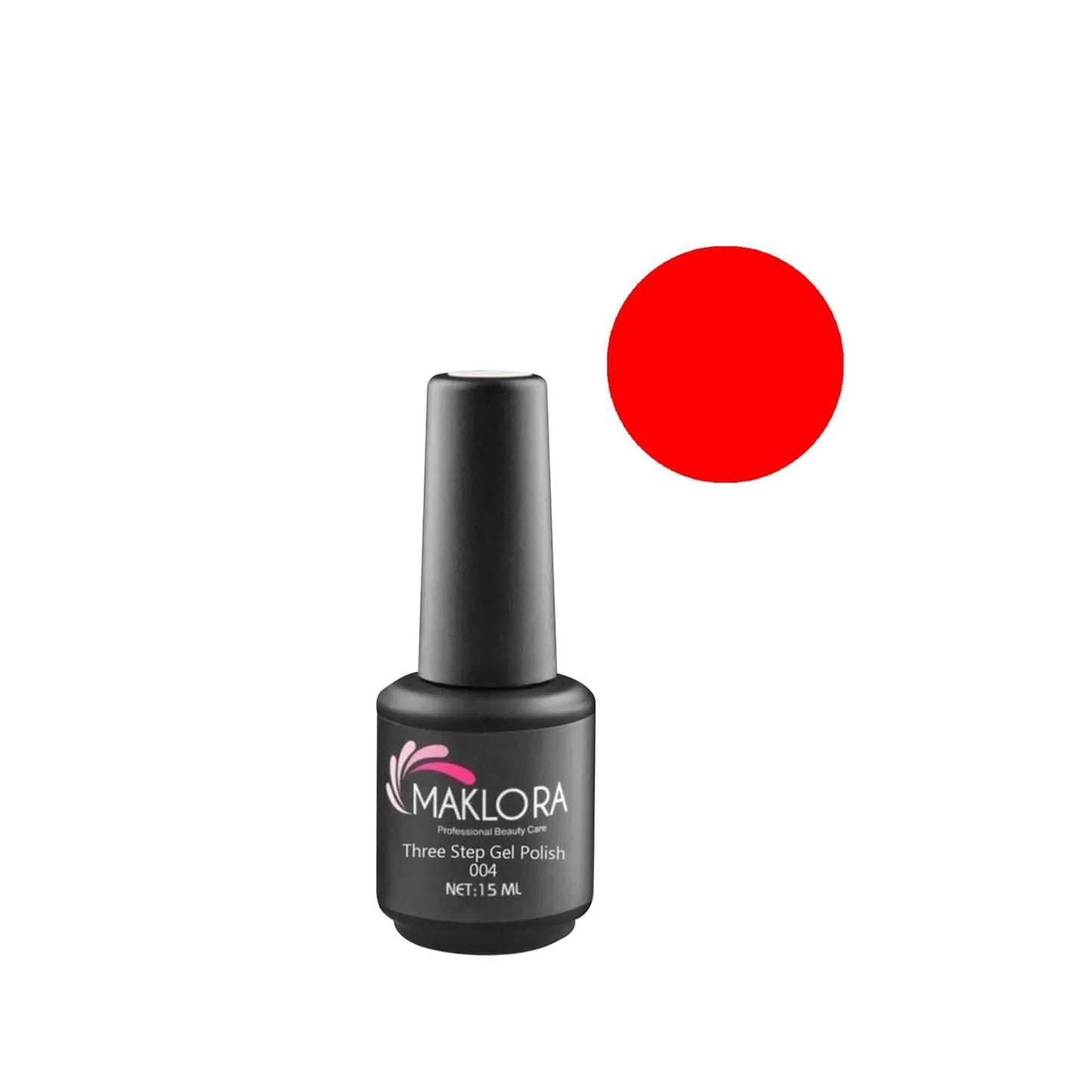 Maklora No Wipe Nail Art Gel - Red, 15g - Professional Nail Decoration Jeli Kõrmõzõ