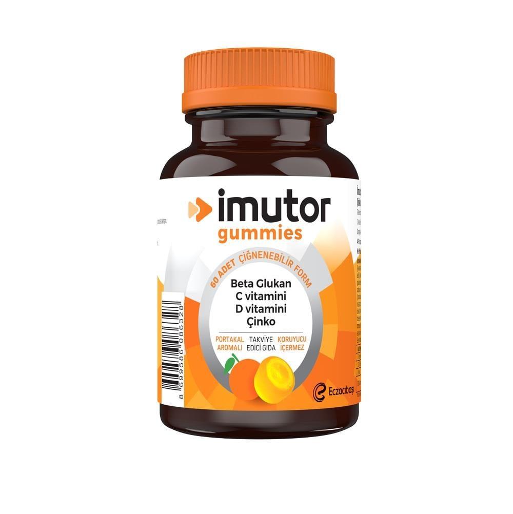 Imutor Gummies Beta Glucan Chewable Jelly Supplement 60 Count