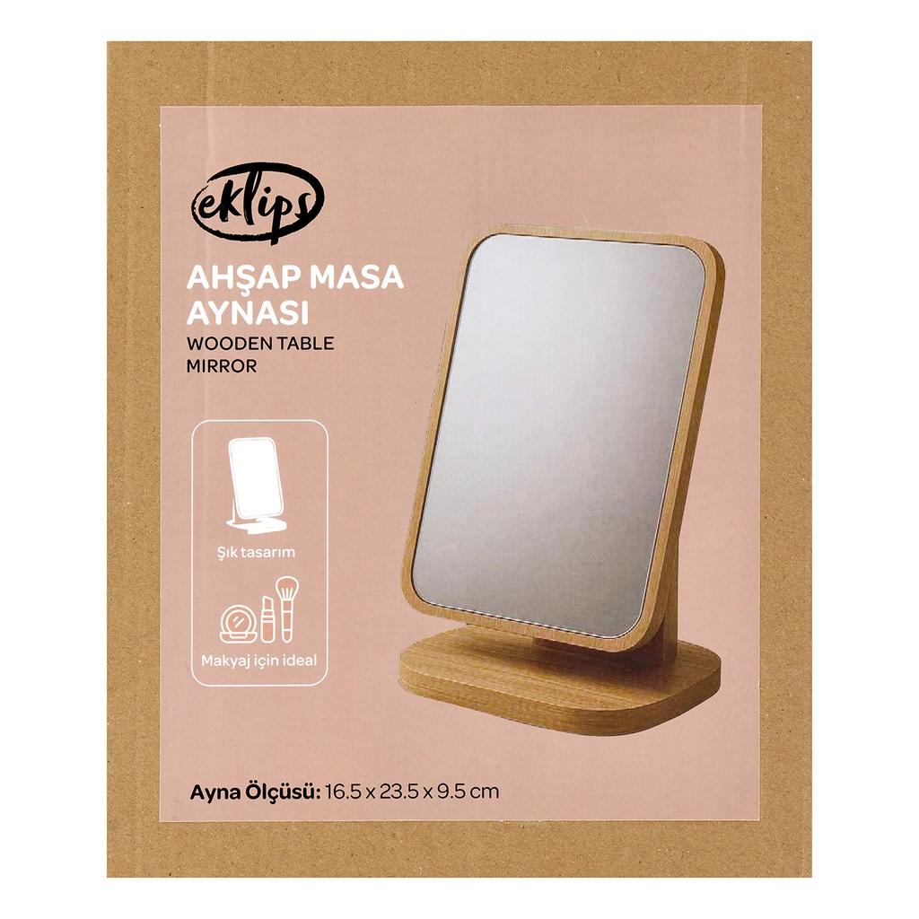 Eklips Wooden Square Table Mirror for Vanity 1 pc