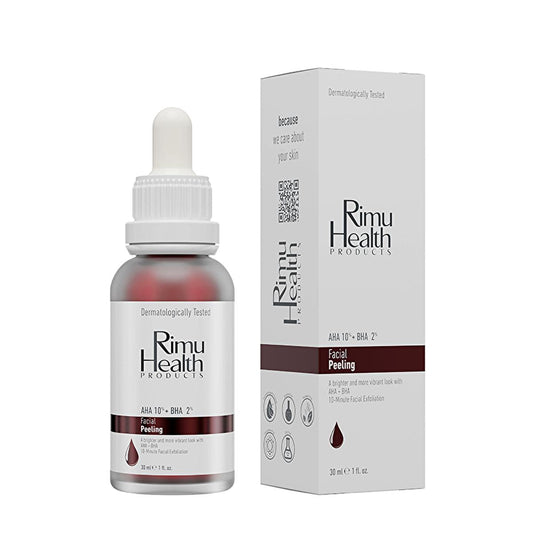 Rimu Health AHA BHA Peeling Serum: 10% AHA + 2% BHA - Exfoliates, Brightens, Evens Skin Tone - Glycolic & Salicylic Acid Serum