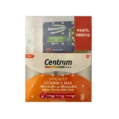 Centrum Immunity Cmax: Vitamin C + Raspberry Lozenges - Boost Immune Support & Cold/Flu Relief - 14 Sachets & 16 Lozenges