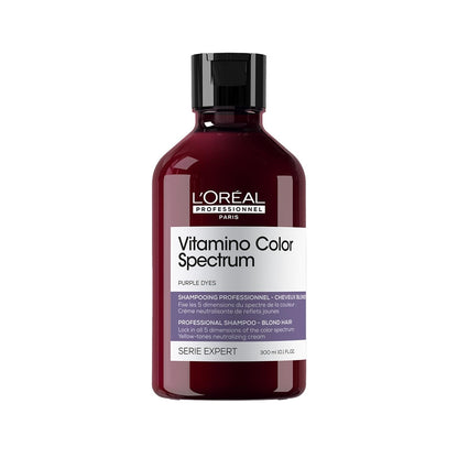 Loreal Professionnel Vitamino Color Purple Shampoo: Neutralize Yellow & Brass Tones for Vibrant Blonde Hair - 10.14 fl oz