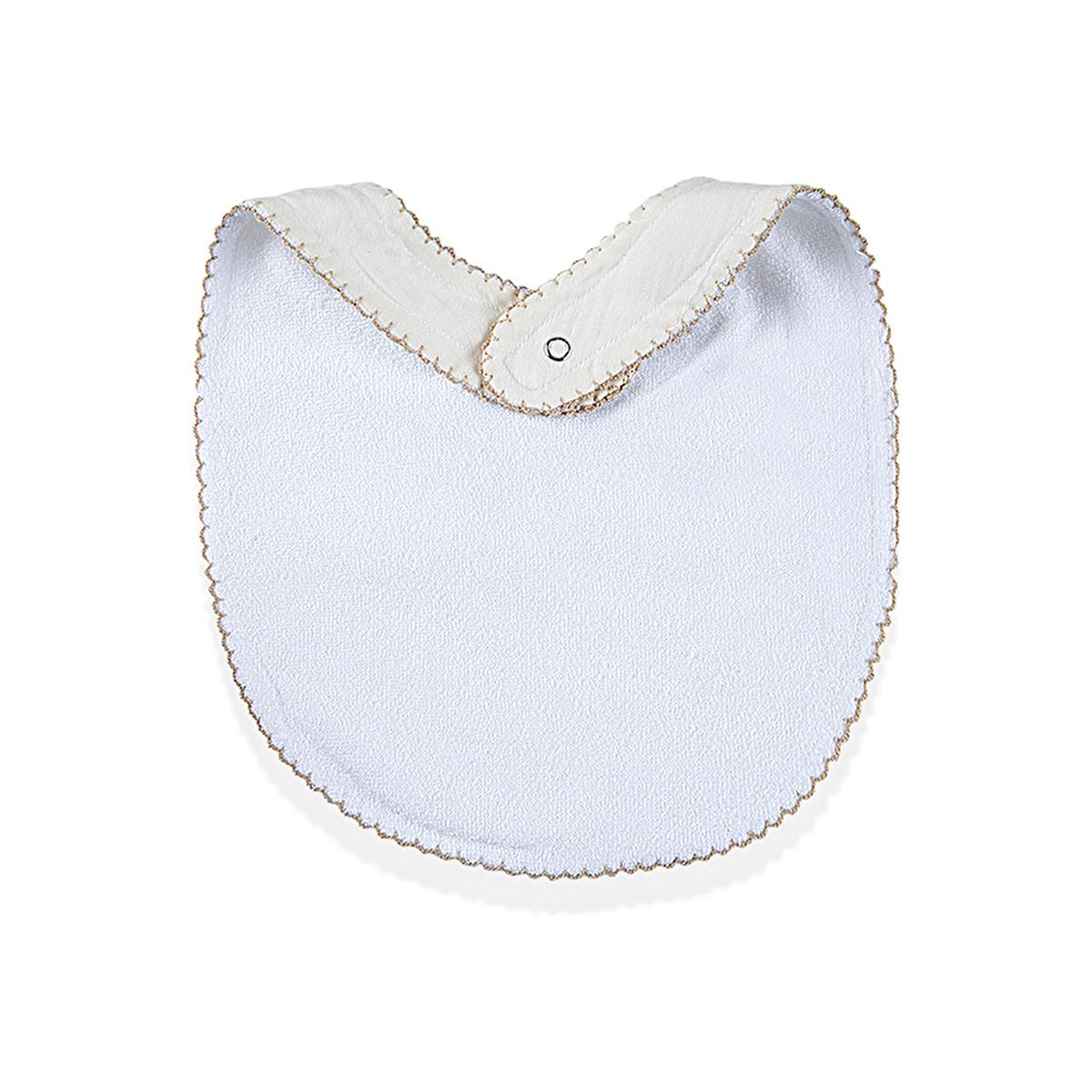 Babyjem Muslin Baby Bib with Teething Ring - Soft, Adjustable, and Hypoallergenic Cotton Bib for Teething Babies