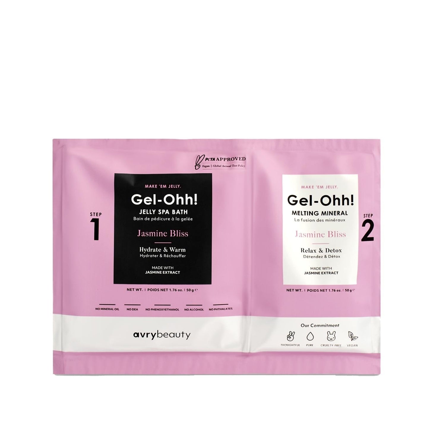 Voesh New York Jasmine Bliss Gel-Ohh. Jšle Spa Pedicure Set - Luxury At-Home Pedicure Experience with Relaxing Jasmine Scent