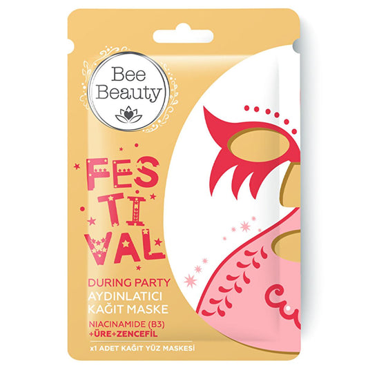 Bee Beauty Brightening Face Mask with Amino Acids & Niacinamide - Hydrating, Soothing, and Illuminating Sheet Mask for Radiant Skin