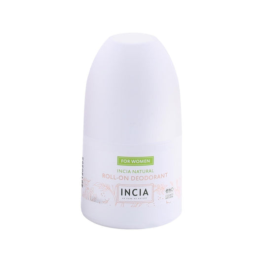 Incia Natural Roll-On Deodorant for Women - Chemical-Free, Non-Sticky, Odor Protection