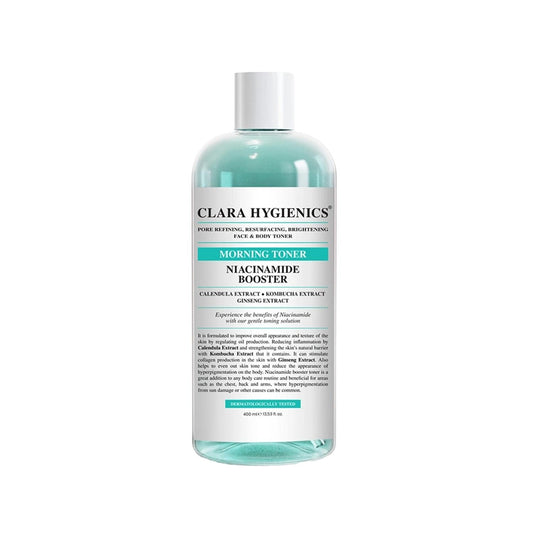Clara Hygienics Niacinamide Booster Vegan Face and Body Toner - Tightening, Natural Skincare Solution