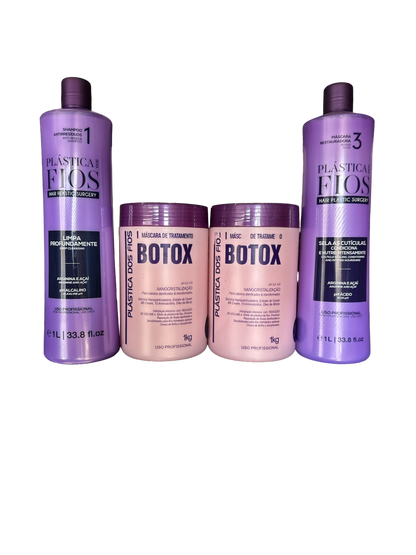 Plastica dos Fios Anti Residue Shampoo Hair Btox And Hydrating Mask Bundle