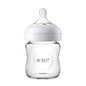 Philips Avent Natural Baby Bottle 120ml - BPA-Free Borosilicate Glass, Anti-Colic Valve