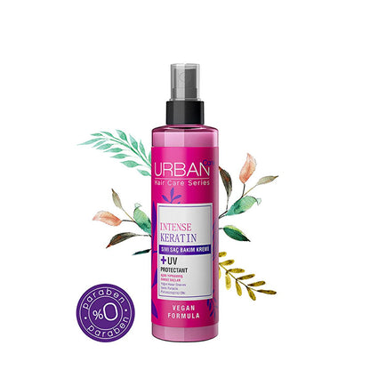 Urban Care Intense Keratin Hair Treatment: Repairs Damaged Hair & Adds Shine | Leave-In Conditioner, Paraben-Free, Smoothing Spray