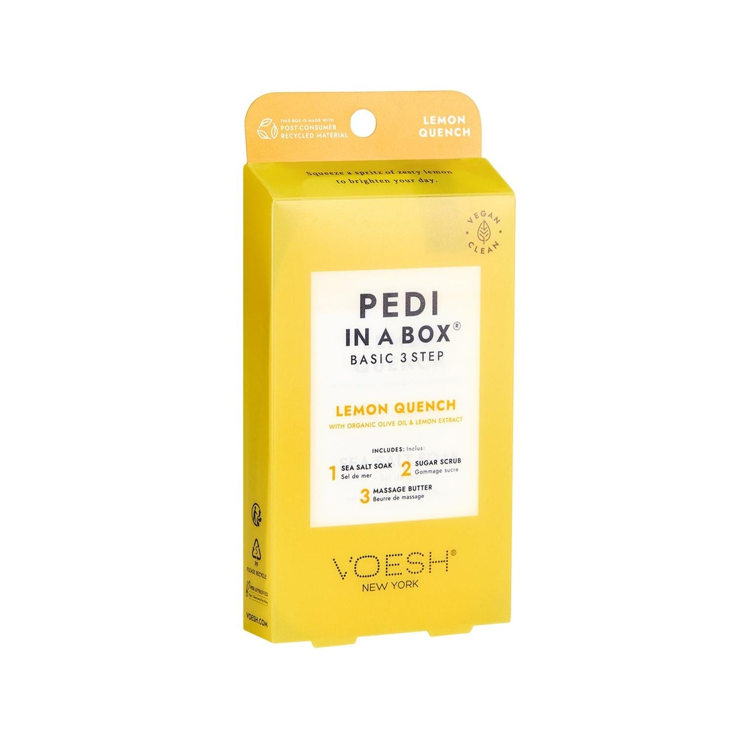 Voesh New York Pedi In A Box Lemon 3-Step Pedicure Set