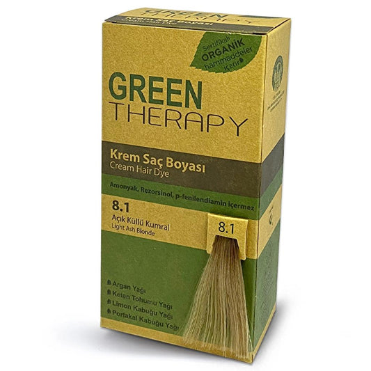 Green Therapy Cream Hair Color 8.1 Light Ash Blonde