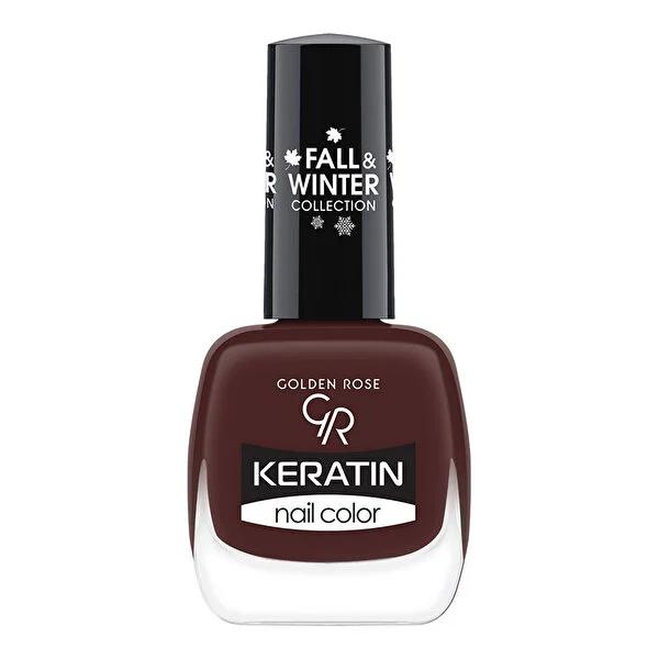 Golden Rose Keratin Nail Color - Long Lasting Nail Polish for Fall & Winter (Shade 216)
