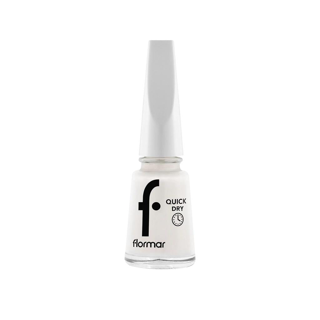 Flormar Quick Dry Nail Polish 001 Snow White Fast Drying