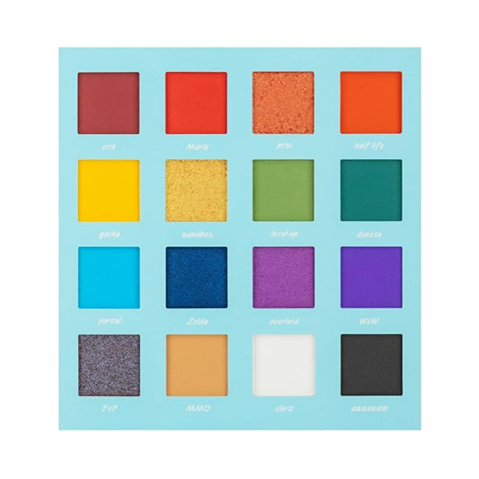 Soda Game Over Far Paleti 001 Old School - 16 Shade Eyeshadow Palette with Matte, Shimmer, Glitter Finish