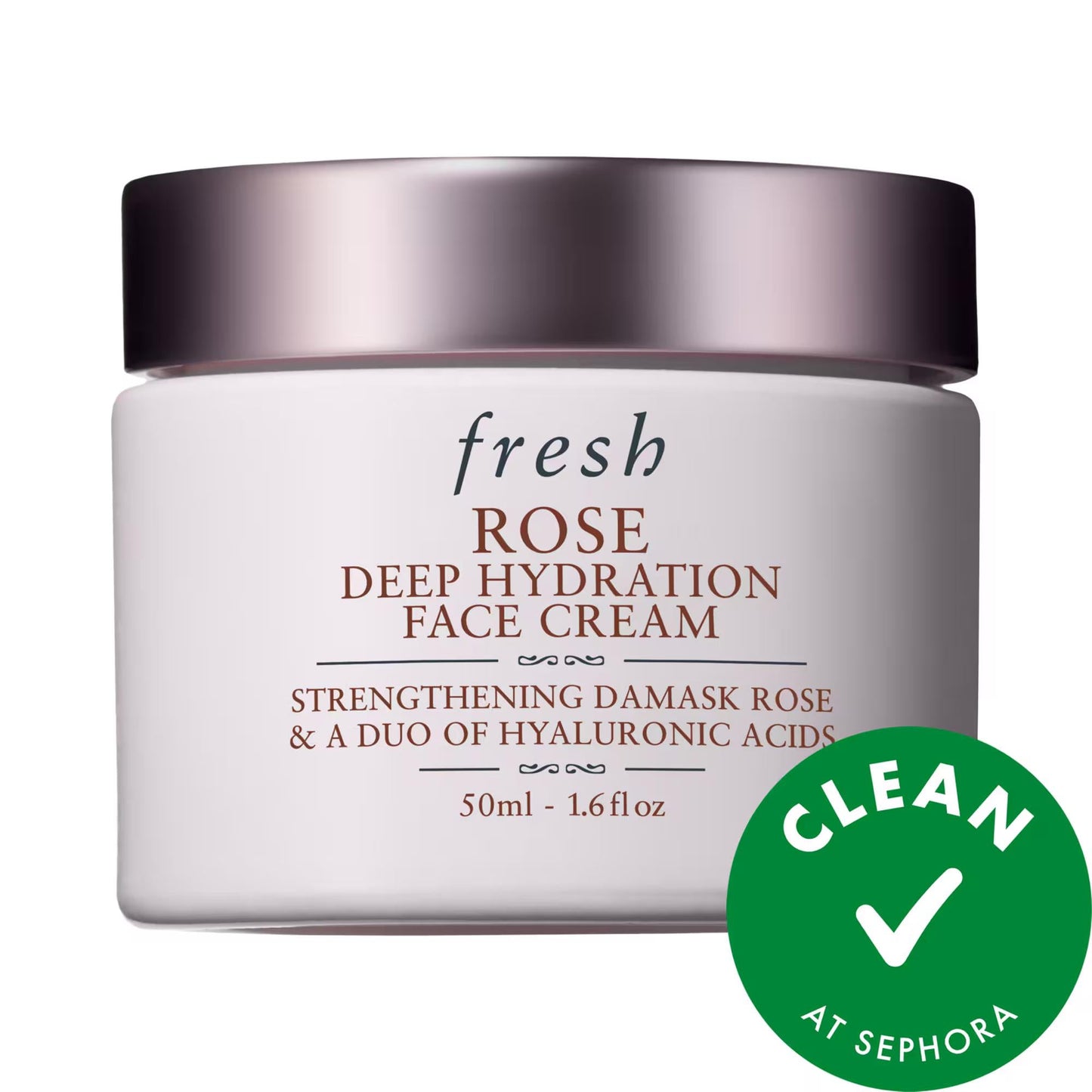 Rose & Hyaluronic Acid Deep Hydration Moisturizer - 72 Hour Hydration, Lightweight Cream for Dry, Dull Skin - Hyaluronic Acid Moisturizer with Damask Rose Extract