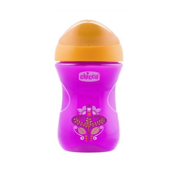Chicco Baby Cup 12m+ - 266ml Purple Heart Design, Easy Transition from Bottle to Cup