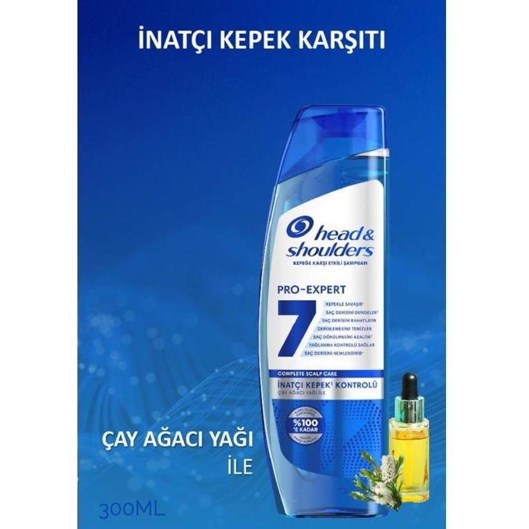Head & Shoulders Pro-Expert Anti-Dandruff Shampoo with Tea Tree Oil - 7 Effective Benefits for Scalp Care & Dandruff Control