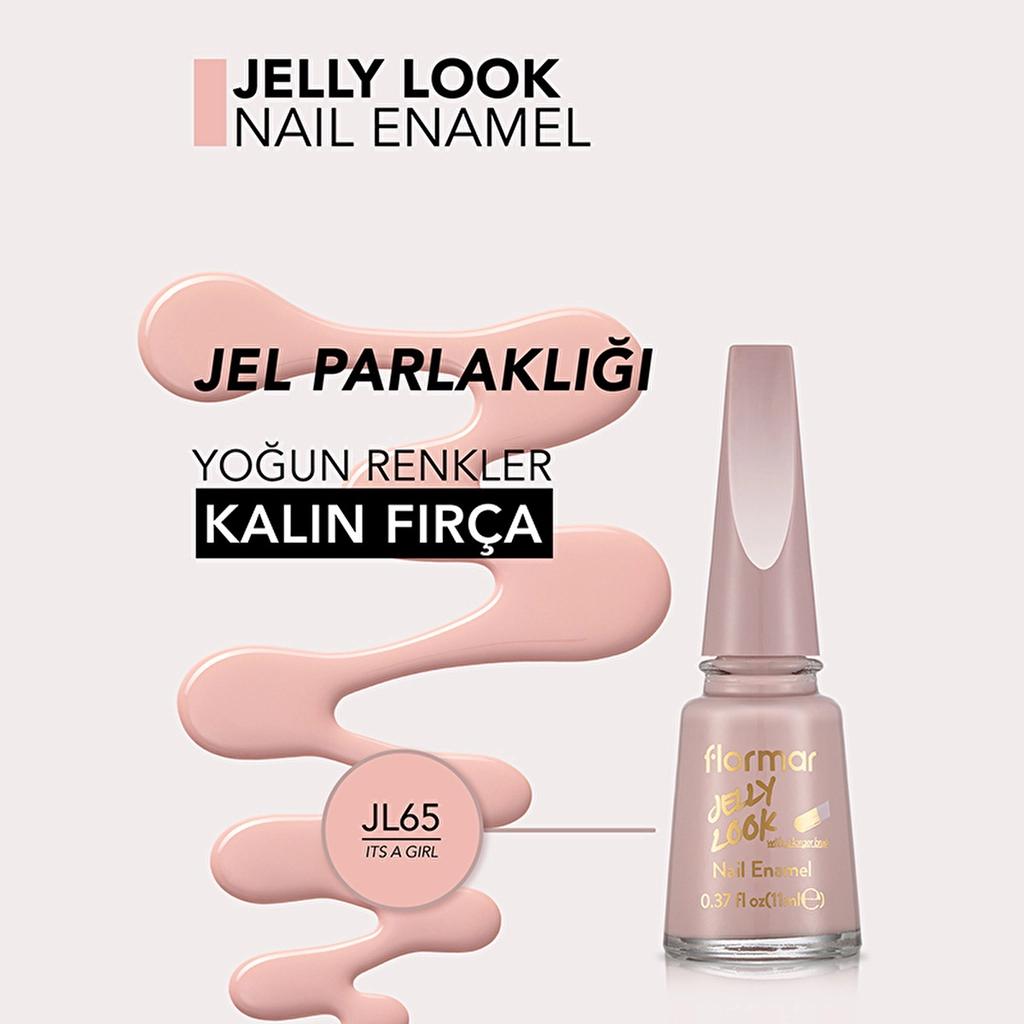 Flormar Jelly Look High-Shine Gel Effect Nail Polish 11ml