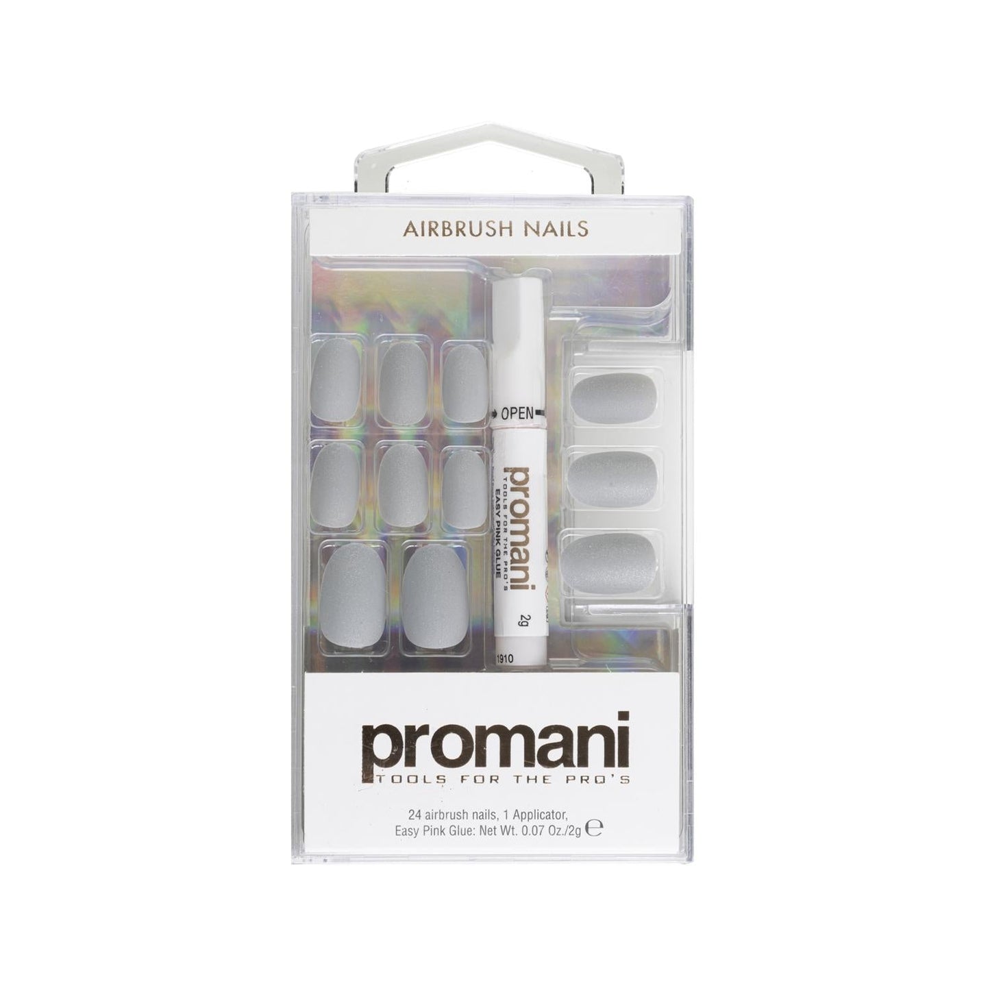 Promani: Matte Anthracite Grey False Nail Kit | Ready to Wear Press On Nails for a Salon-Perfect Manicure at Home.