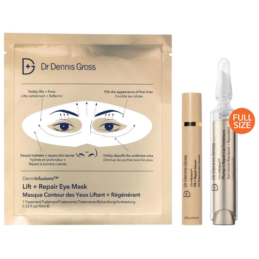 DermInfusions Plump, Fill + Repair Skincare Kit - Anti-Aging Solution for Fine Lines, Dryness & Loss of Firmness